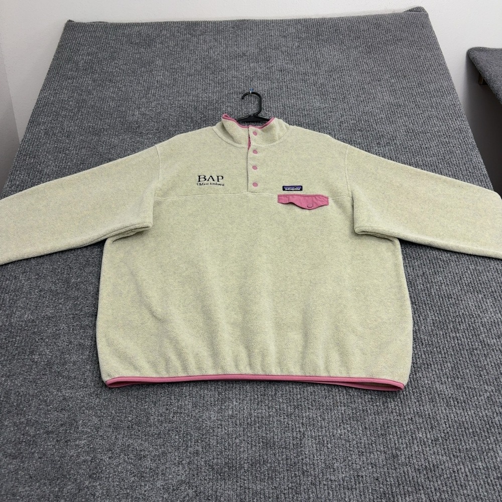 Patagonia Synchilla Snap T Fleece Pullover XXL Green Polyester UMass Amherst BAP